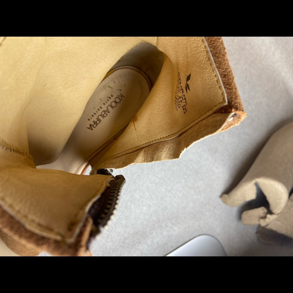 Koolaburra Brown Fringe Wedge Sandals - Picture 8 of 10